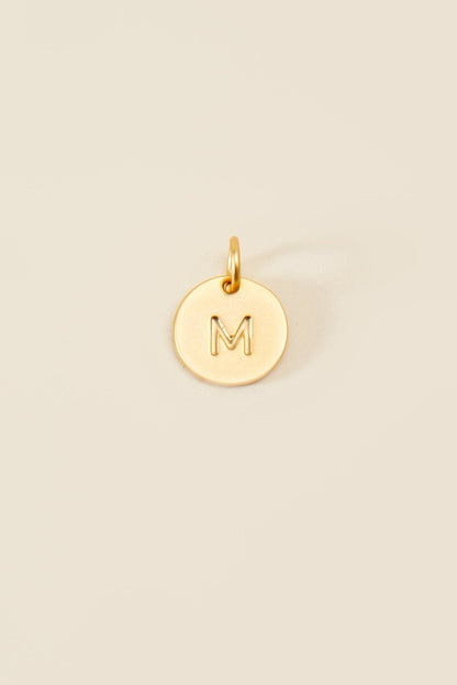 Medium Letter Disk Pendant WOMEN'S JEWELRY Cove Matte Gold M 