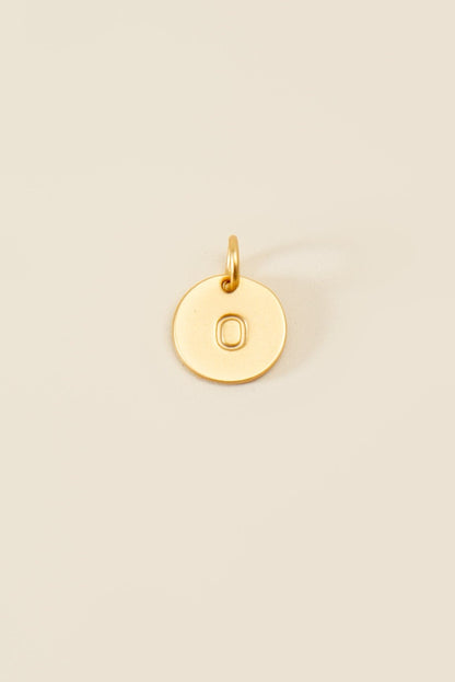 Medium Letter Disk Pendant WOMEN'S JEWELRY Cove Matte Gold O 