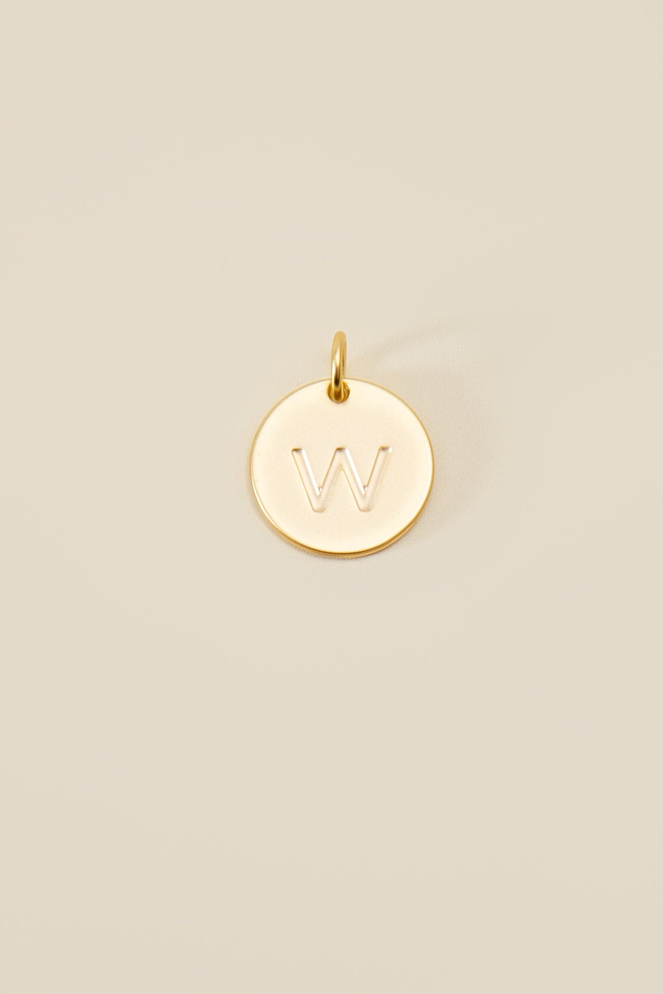 Large Letter Disk Pendant WOMEN'S JEWELRY Cove Matte Gold W 