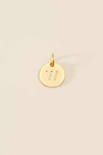 Medium Letter Disk Pendant WOMEN'S JEWELRY Cove Matte Gold W 