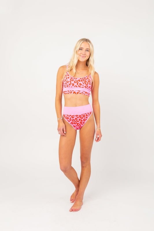 Pink Leopard Top WOMEN'S SWIM TOP Lumi 
