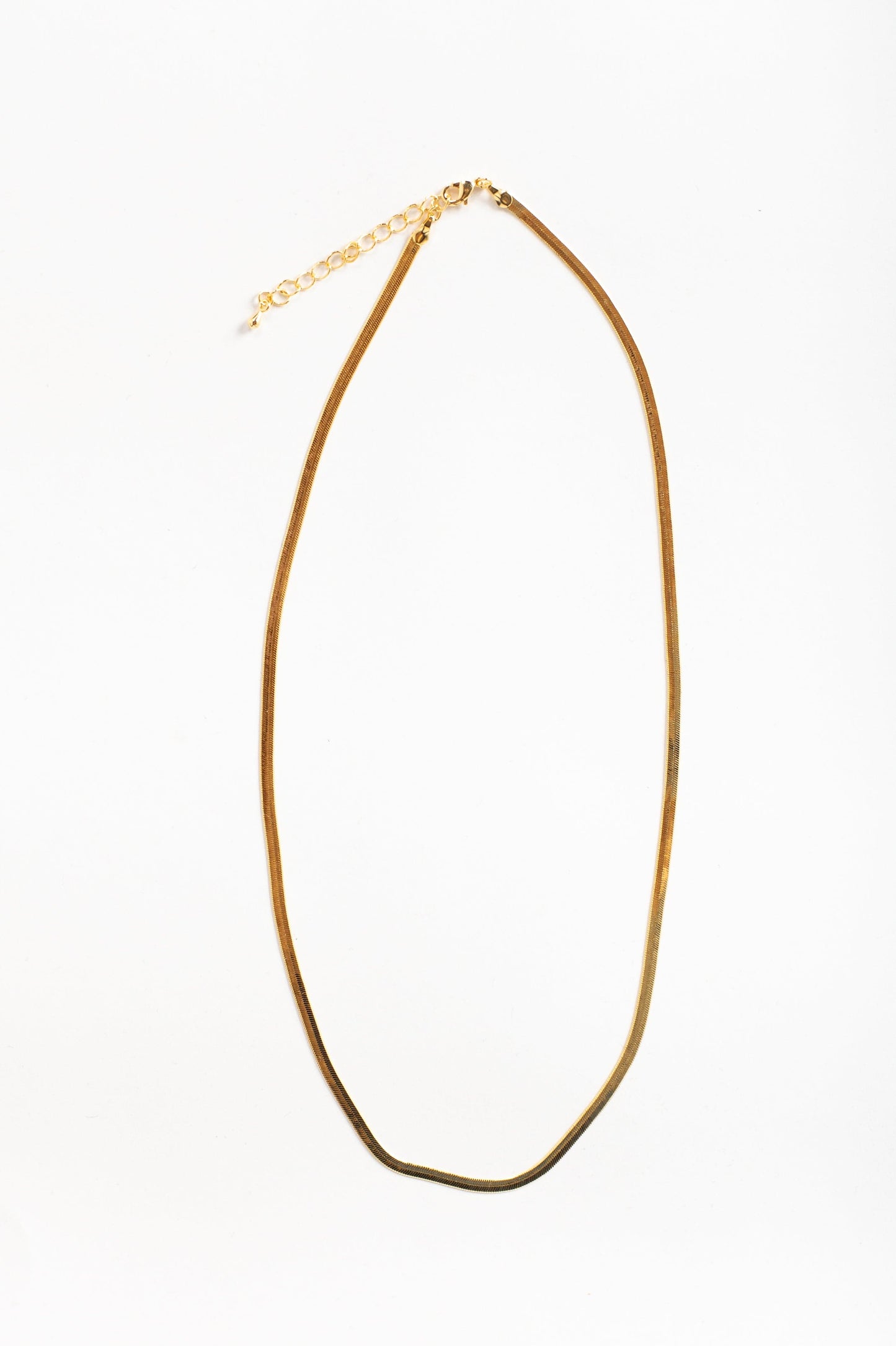 Herringbone Chain WOMEN'S NECKLACE Cove Gold Necklace 16"