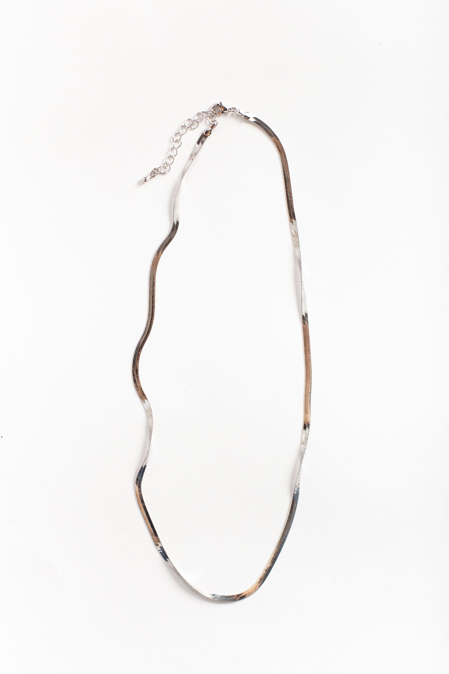 Herringbone Chain WOMEN'S NECKLACE Cove Silver Necklace 16"